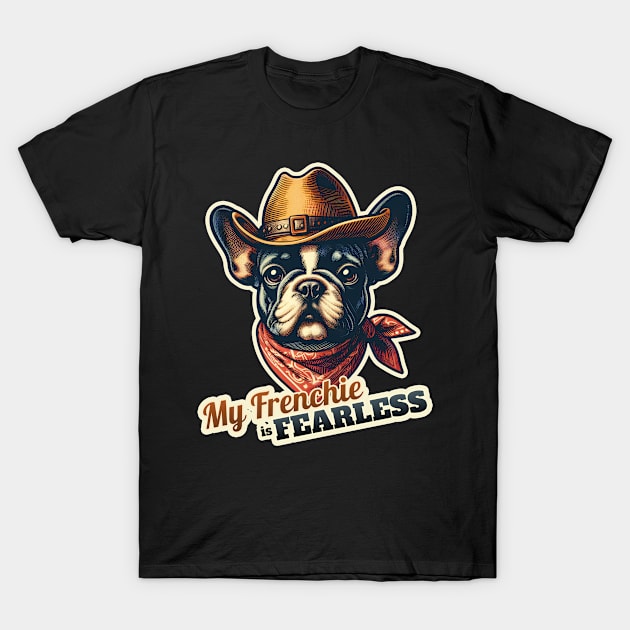 Cowboy french bulldog T-Shirt by k9-tee